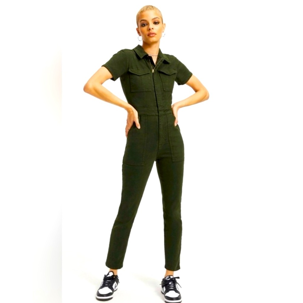 Good American Fit For Success Green Jumpsuit Size 2 (small)